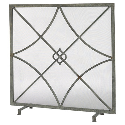 Boxwoods Bifold Iron Fireplace Screen