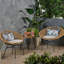 Ensemble de 2 chaises d'extérieur tissées avec coussins Engle-362925842