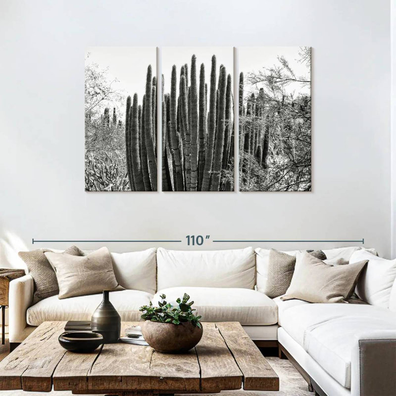 Harnek Black Arizona - Big Cactus, 48" H x 74" W
