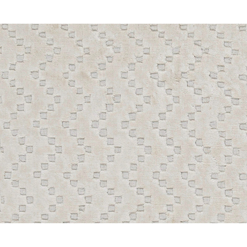 Wool Chevron Area Rug in White, Rectangle 6' x 9'