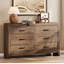 Commode double 6 tiroirs Rustic Brown-734715233