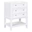Base de meuble-lavabo 24 po - blanc, bois massif, tiroir et tablette ouverte pour accessoires seulement avec accessoires pratiques