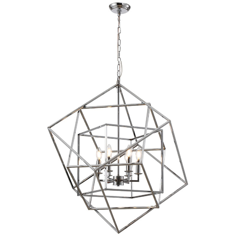6 - Light Geometric Chandelier