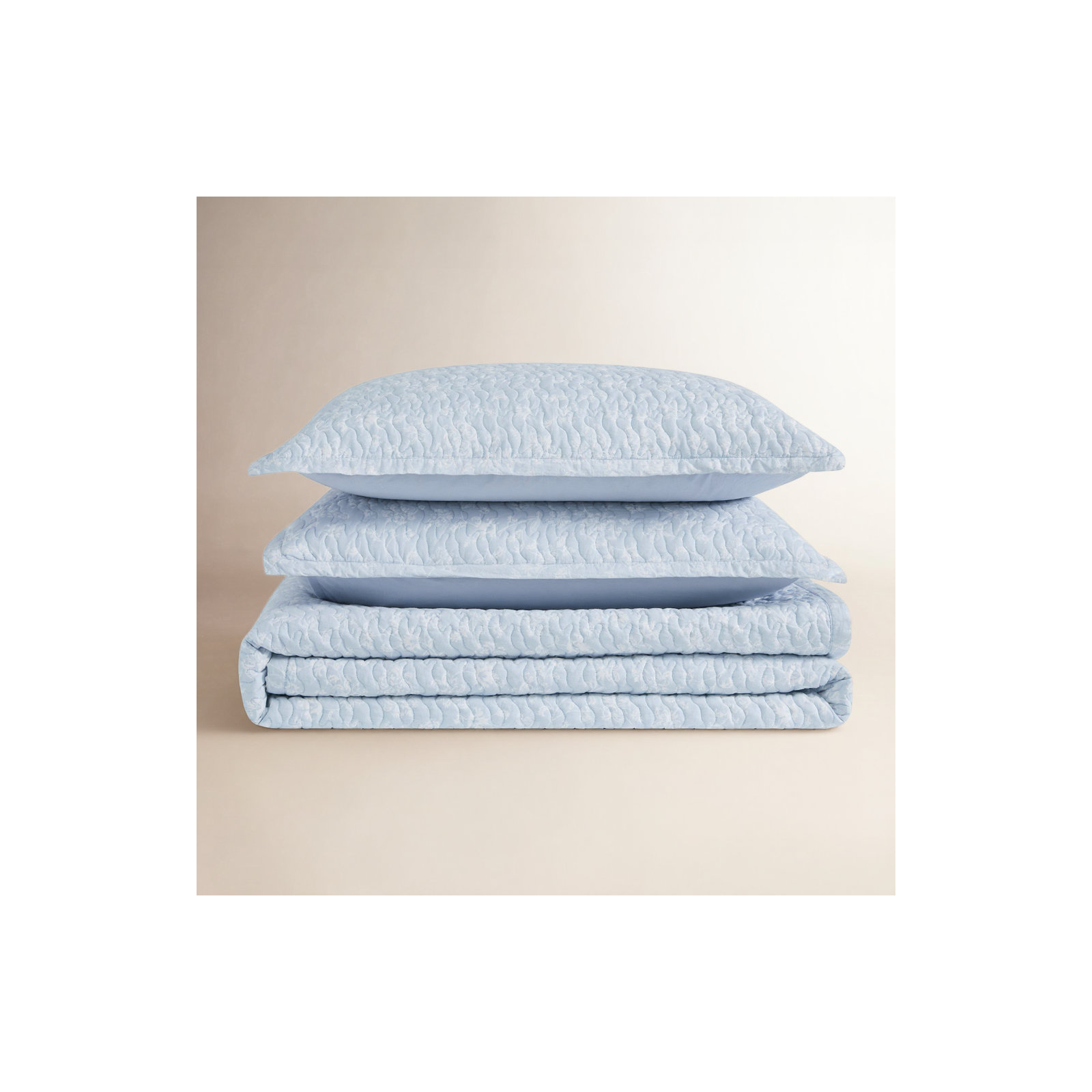 Shelese Blue Standard Cotton Quilt Set, Twin Extra Long Quilt + 1 Standard Pillow Sham