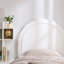 Tête de lit à sortie latérale droite avec pieds Tavira Allure® College Dorm - ovale en velours - blanc
