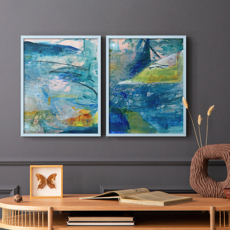 Impression encadrée Spring Vs Premium - prête à être accrochée - aucun clou requis - aucun clou requis, Bleu
