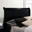 Cadre de lit simple en bois massif noir pour chambre à coucher, style transitionnel avec pieds de support et lit de chambre à coucher de construction anglaise, magnétique-1421428083