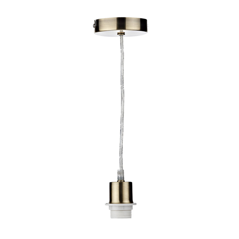 1 - Light Bulb Pendant, Antique Brass