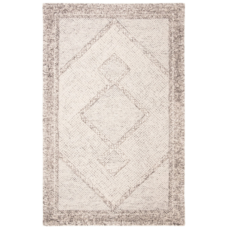 Conroy Hand Tufted Wool Geometric Rug, Rectangle 2' x 3'