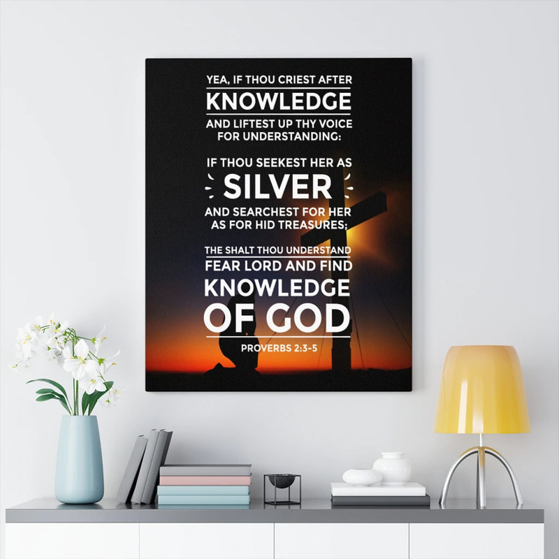 Knowledge Of God - Wrapped Canvas Print, 61cm H x 46cm W