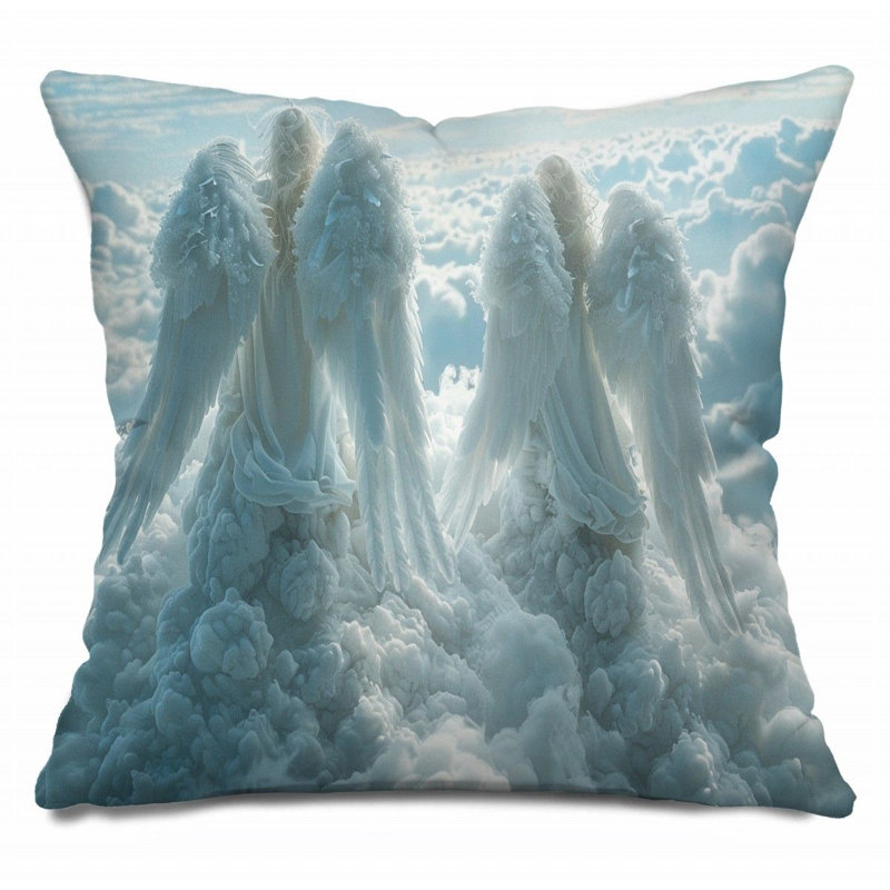 Coussin Trendy, Bleu glacier, H 20 po x l 20 po