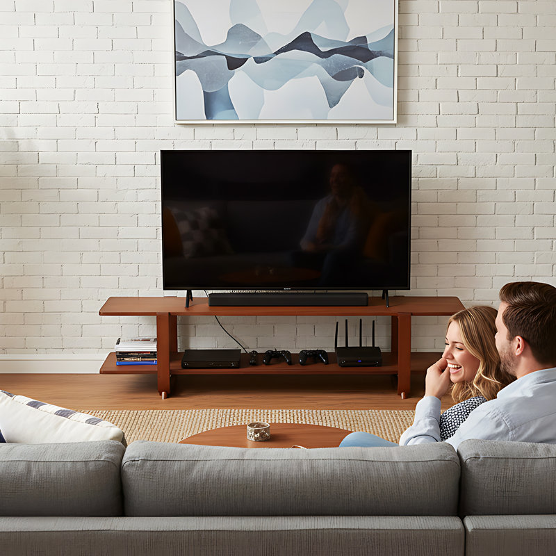 TV Stand With Storage For Tvs Up To 65'', Dark Brown