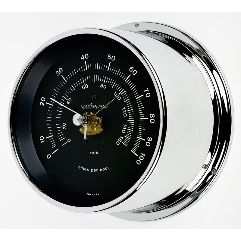 Criterion 6.5" Thermometer by Maximum Weather Instruments, Chrome/Black