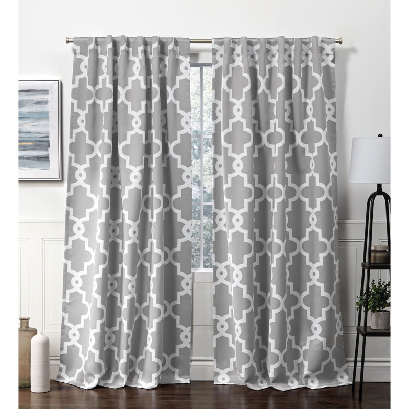 Blum Room Darkening Curtain Pair, 52" x 84", Silver
