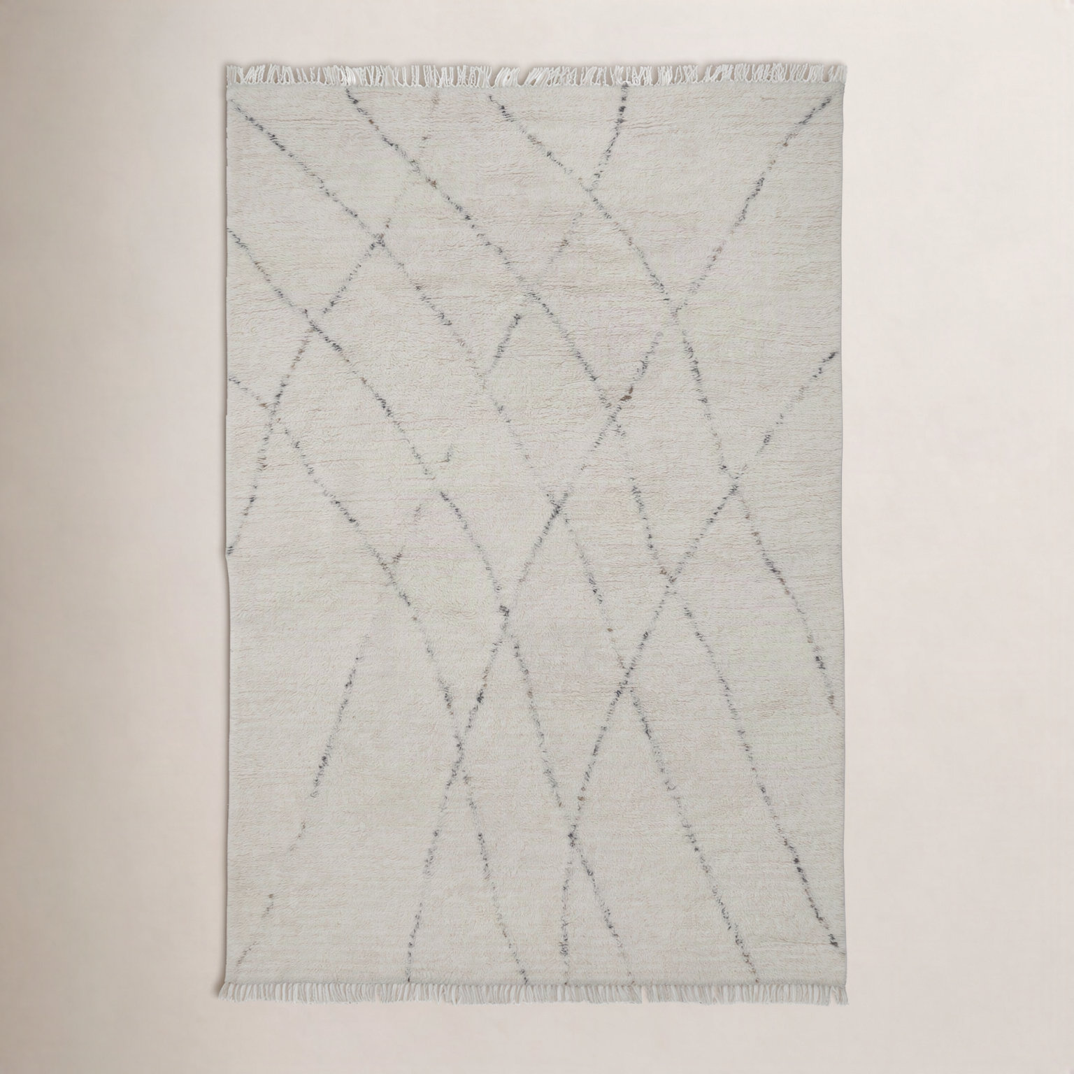 Hand-Woven Moroccan Wool Rug, Rectangle 3' x 5'