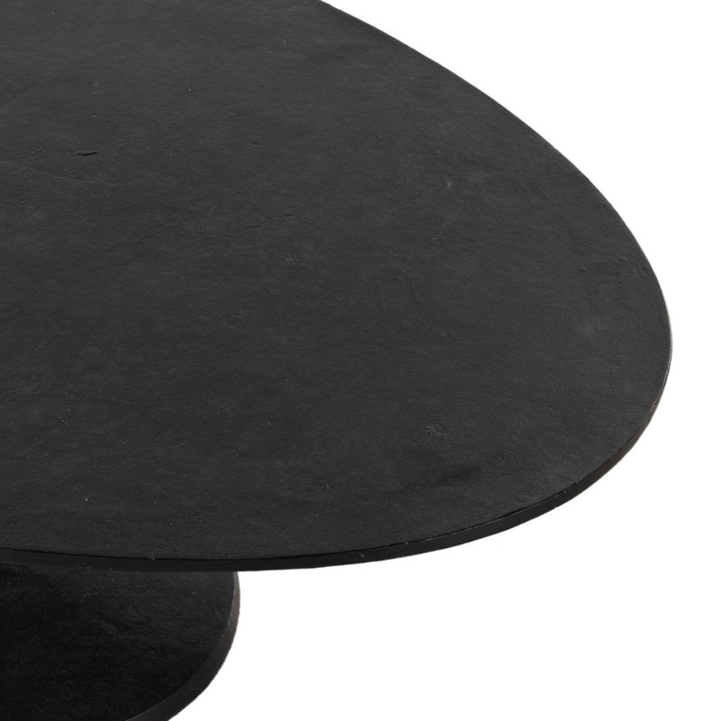 Simone Coffee Table, Raw Black, 16.5" H x 54.75" L x 29.5" W