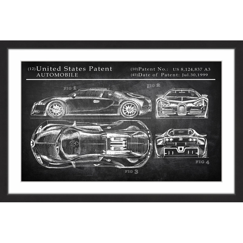 « bugatti chiron », reproduction d’art encadrée, H 24 po x l 36 po x P 1,5 po