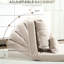 Fauteuil convertible: Lit pliant avec coussins réglables, lin beige: rembourré