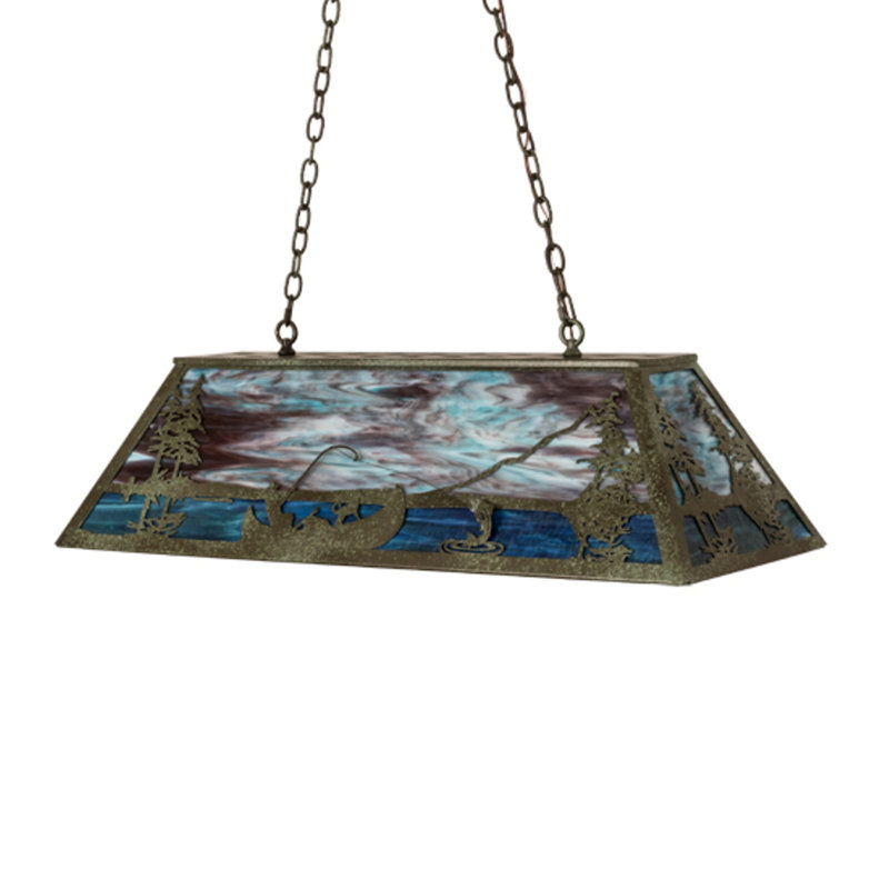 Trout And Fisherman 6 - Light Pendant