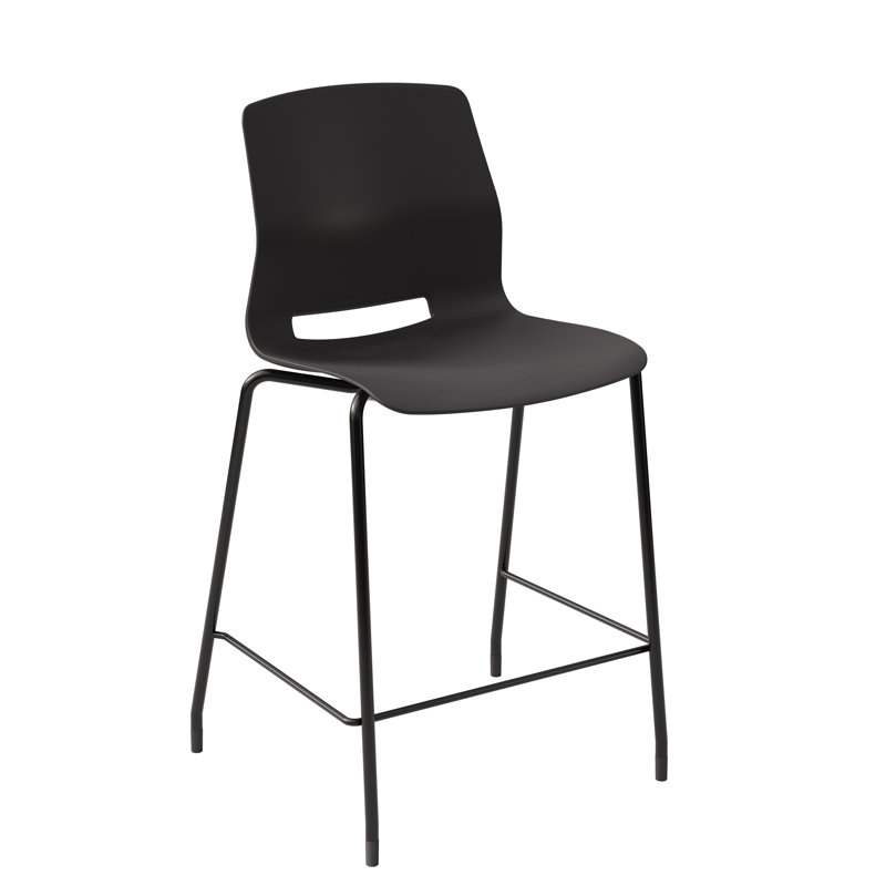 Tabouret Imme, Noir, noir, noir, noir, Tabouret de bar (siège d'une hauteur de 25 po)