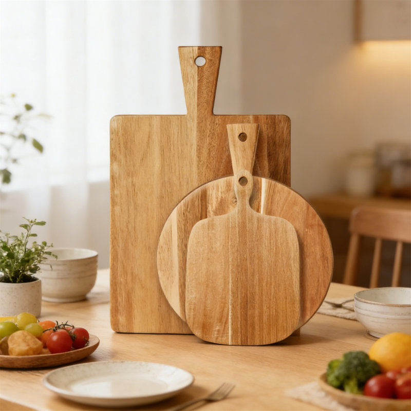 3-Piece Serving Board Set With Handles