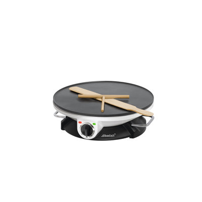 Steba Crêpe-Maker CR 32 mit 32 cm Durchmesser inkl. Teigrechen und Crêpes-Wender aus Holz