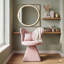 Élégant fauteuil de coiffeuse pivotant avec dossier papillon-1831839353