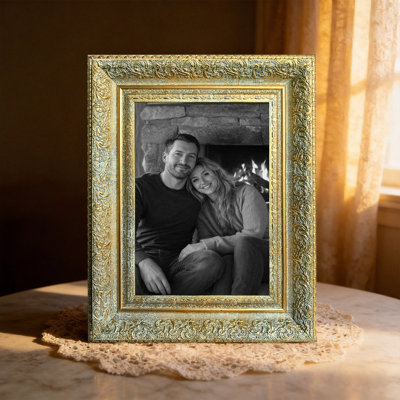 Antique Gold 3 PCS Statement Picture Frame for 11" x 14" Photos and Anniversary Gifts