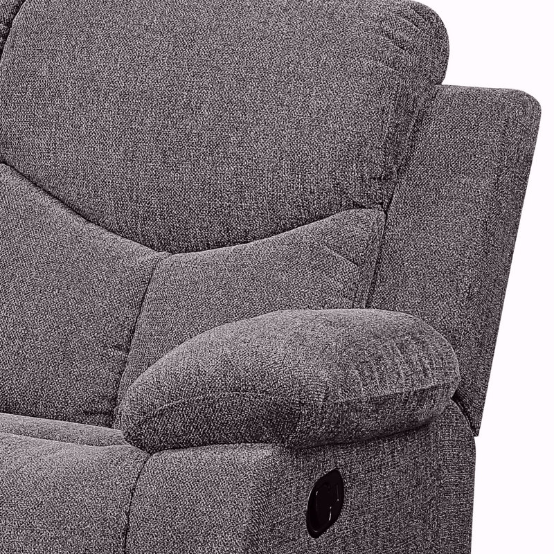 Kalen Gray Chenille Loveseat W/Console