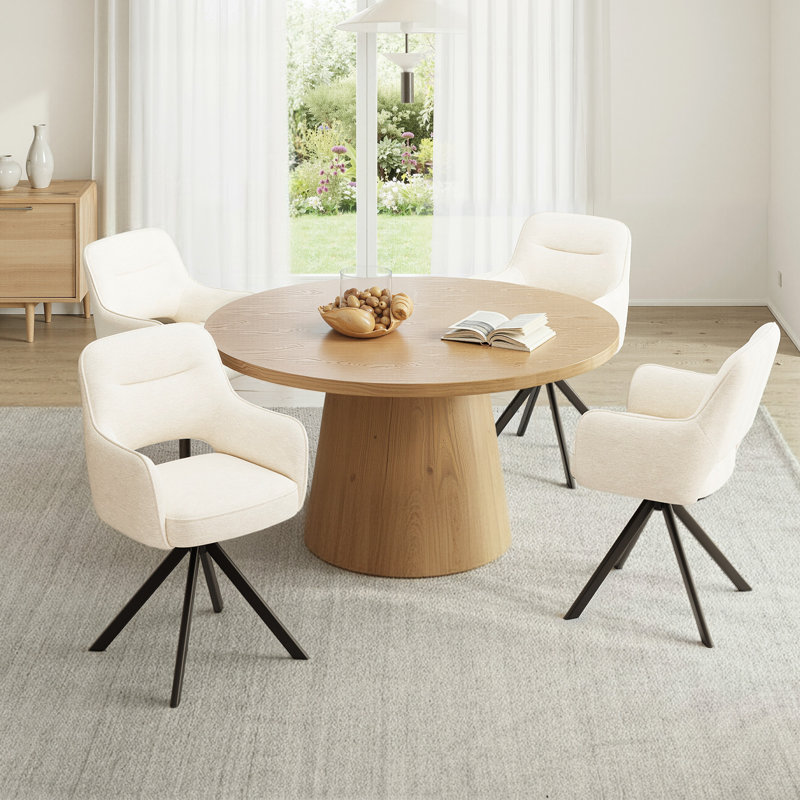 51cm H Fabric Upholstered Metal Upholstered Back Armchair in Beige, Beige