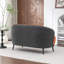 Causeuse en velours avec pieds noirs Stith-1879777150