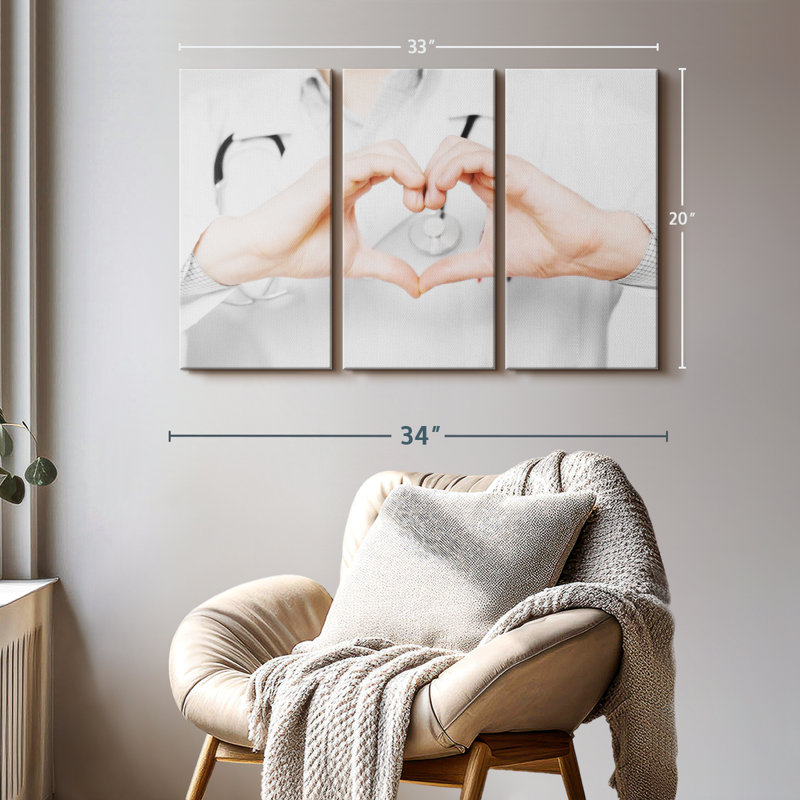 Impression romantique sur toile, H 20 po x l 33 po x P 1,25 po