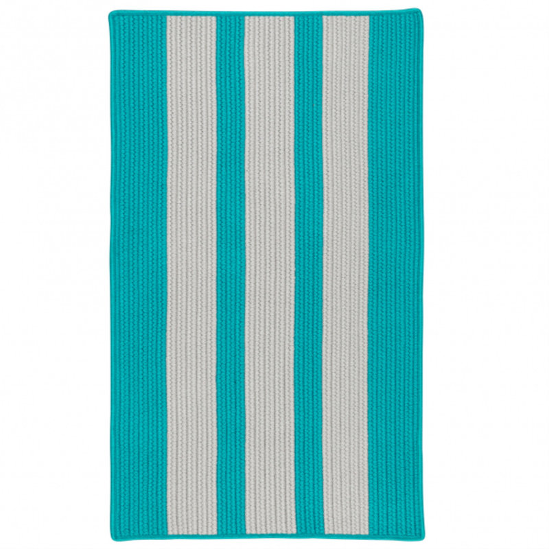 Tapis réversible intérieur / extérieur Wes - Turquoise, Rectangle 12 pi x 15 pi