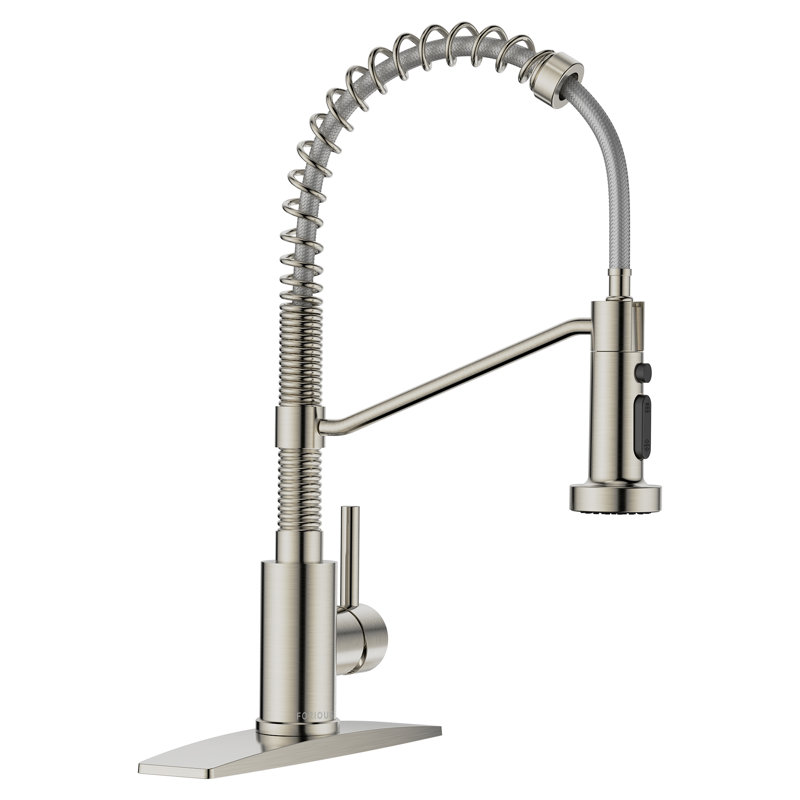 Blue Elephant Pull Down Kitchen Faucet, Brushed Nickel