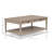 2 Storage Drawer Sand Colored Cocktail Table With , Transitional Style, Solid Wood + Two Transitional, , 49 In. D X 27.66 W 19.18 H