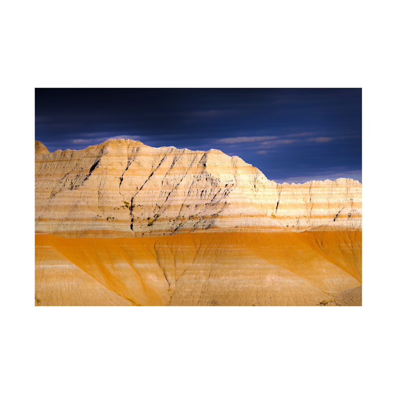 Art mural sur toile tendue - «Badlands Layers» de Mitch Catanzaro pour décoration de salon, de chambre à coucher ou de bureau - 22 x 32
