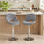Ensemble de 2 tabourets de bar à hauteur réglable avec similicuir, pivotant, dossier et repose-pieds pour plus de confort et de style-1952400881
