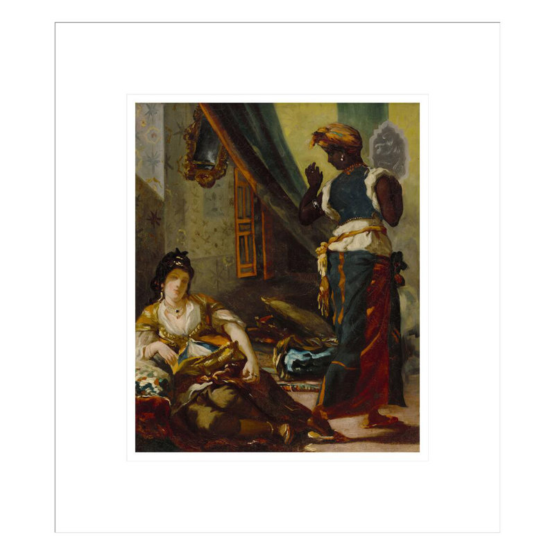 «Women of Algiers» par Eugene Delacroix, impression giclée sur cadre, H 15,58 po x l 13,75 po
