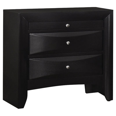 Kim 2-drawer Nightstand Black