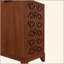 Table de bout avec 3 tiroirs, table de coin avec 4 tablettes ouvertes, table d'appoint haute pour chambre à coucher et coin