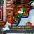 Jaanar Elf and Gingerbread Man on Ski Slope Inflatable