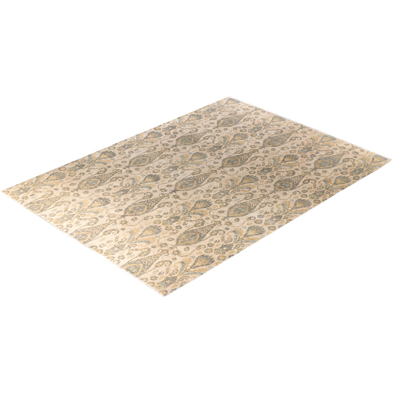 Overdyed One-of-a-Kind 9'1" x 12'4" Hand Knotted Area Rug