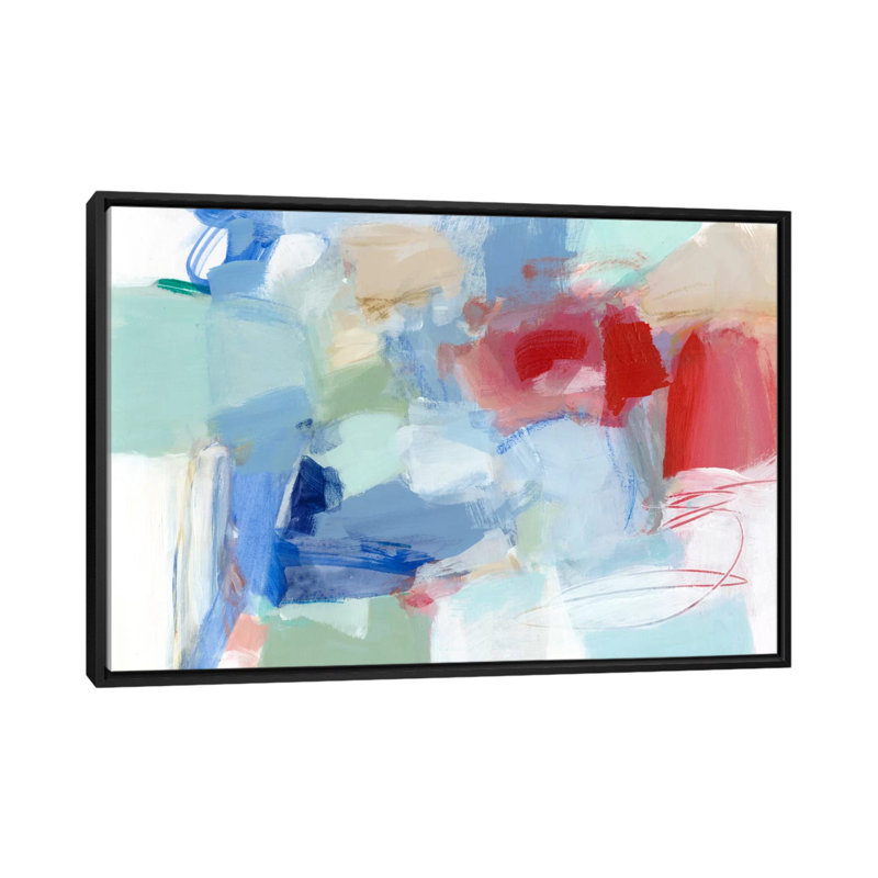 «Roundabout II», reproduction sur toile, H 18 po x l 26 po x P 1,5 po, Toile avec cadre noir, Pas de tapis