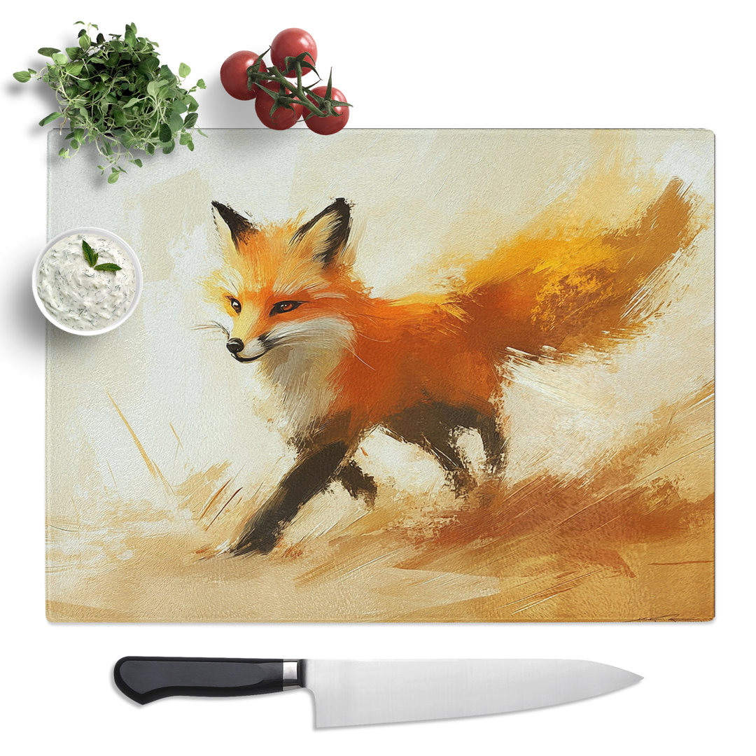 Striking Fox Vol.1  Glass Chopping Board
