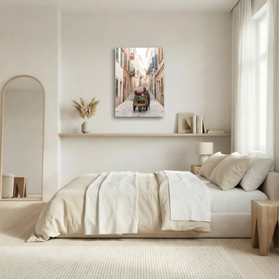 «Gallery Wrap», art mural sur toile pour le salon, la chambre à coucher, le bureau ou le vestibule - décoration murale décorative avec scène de rue