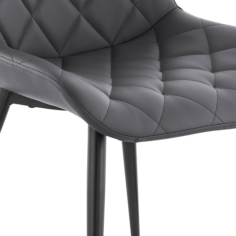 Chaise d'appoint rembourrée en bois massif Tonna, Gris