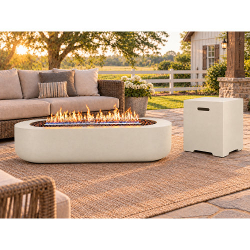 Oval Propane Fire Pit Table