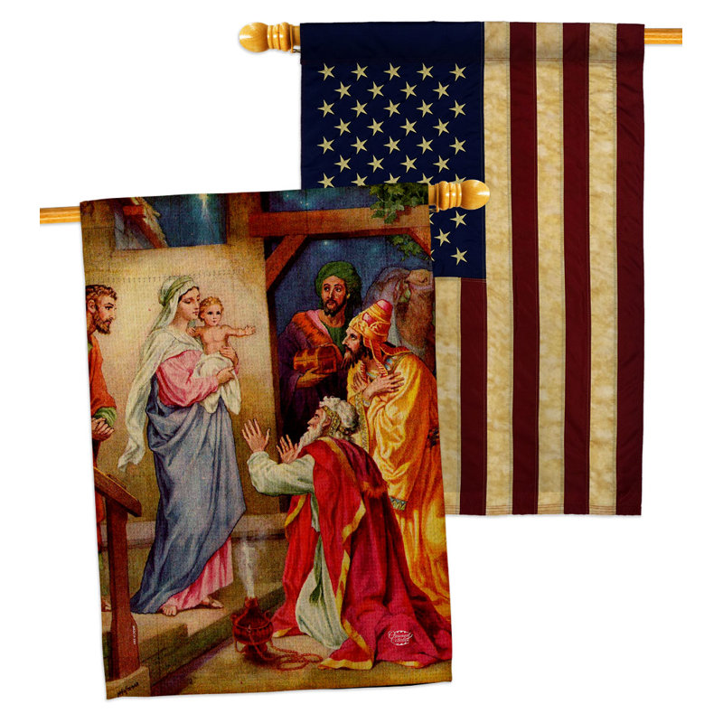Drapeau de maison en polyester 40 x 28 po à 2 côtés