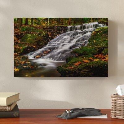 Abbey Pond Cascades by Brenda Petrilla Photography Llc - Graphic Art Print on Canvas -  Millwood Pines, 397A17003AED4A65B467FA6965BD8176