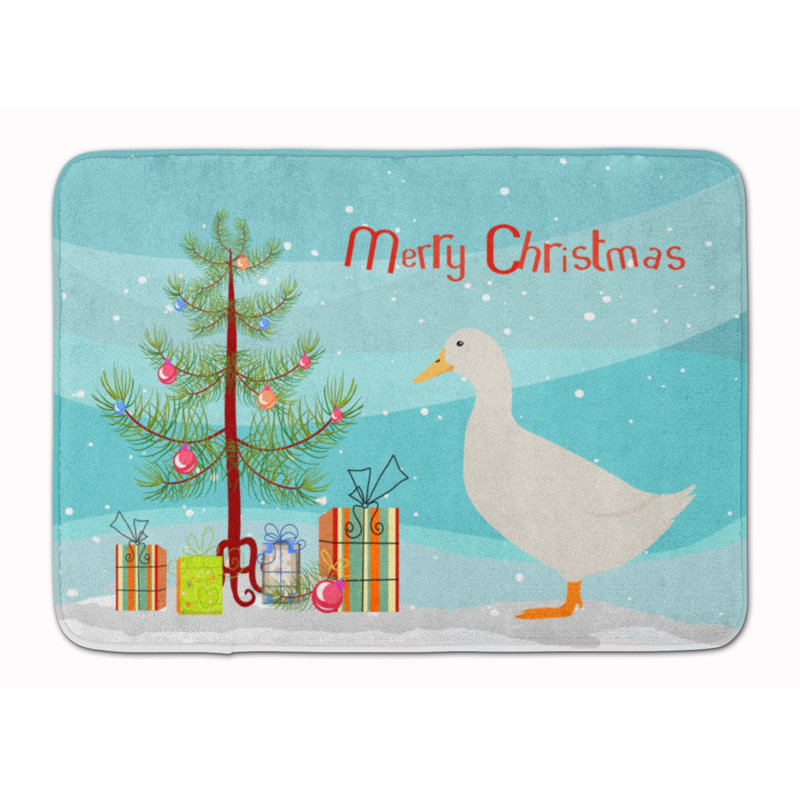 Tapis de bain Indian Runner Duck Christmas, American Pekin Duck